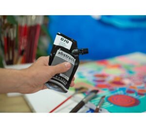 Acrílico Iridiscente Abstract Negro nº070 120 ml. - Imagen 2