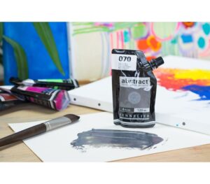 Acrílico Iridiscente Abstract Negro nº070 120 ml. - Imagen 3